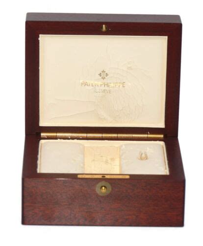 ebay authentic patek philippe wood watch box|Patek Philippe crocodile strap.